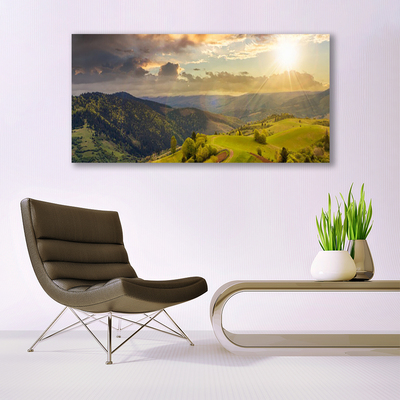 Glasbild aus Plexiglas® Gebirge Landschaft