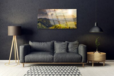 Glasbild aus Plexiglas® Gebirge Landschaft