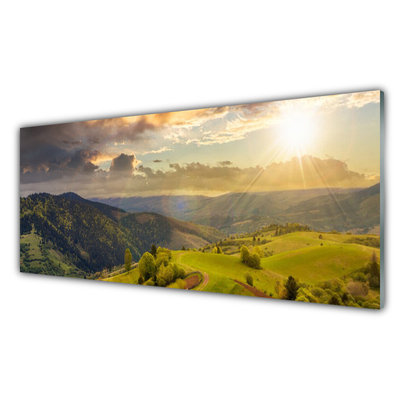 Glasbild aus Plexiglas® Gebirge Landschaft