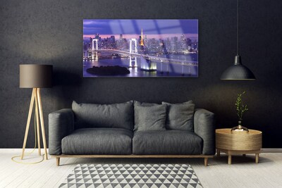 Glasbild aus Plexiglas® Brücke Stadt Architektur