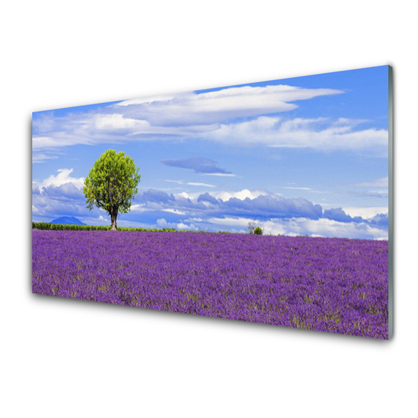 Glasbild aus Plexiglas® Wiese Baum Natur