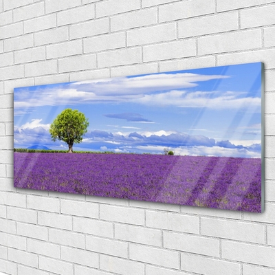 Glasbild aus Plexiglas® Wiese Baum Natur