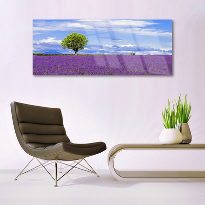 Glasbild aus Plexiglas® Wiese Baum Natur