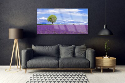 Glasbild aus Plexiglas® Wiese Baum Natur