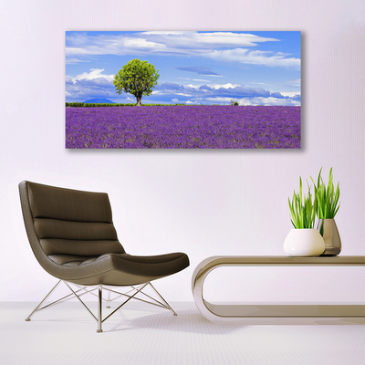 Glasbild aus Plexiglas® Wiese Baum Natur