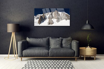 Glasbild aus Plexiglas® Gebirge Schnee Landschaft