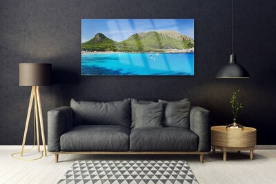 Glasbild aus Plexiglas® Gebirge Meer Landschaft