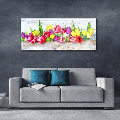 Glasbild aus Plexiglas® Tulpen Pflanzen