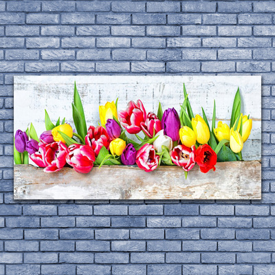 Glasbild aus Plexiglas® Tulpen Pflanzen