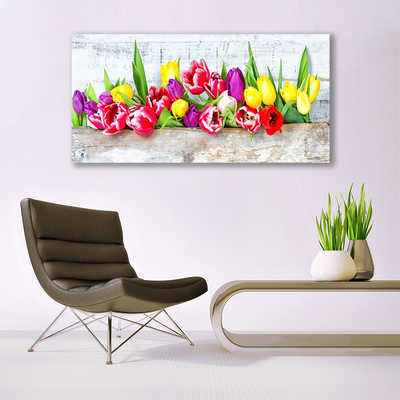 Glasbild aus Plexiglas® Tulpen Pflanzen