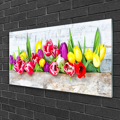 Glasbild aus Plexiglas® Tulpen Pflanzen