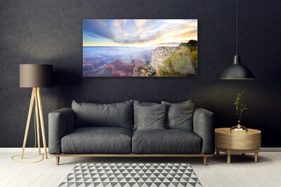 Glasbild aus Plexiglas® Meer Gebirge Landschaft