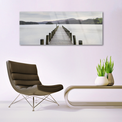 Glasbild aus Plexiglas® Meer Brücke Architektur