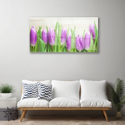 Glasbild aus Plexiglas® Tulpen Pflanzen