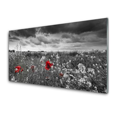 Glasbild aus Plexiglas® Wiese Blumen Natur