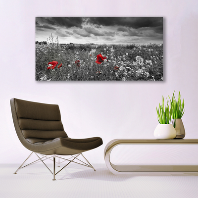 Glasbild aus Plexiglas® Wiese Blumen Natur