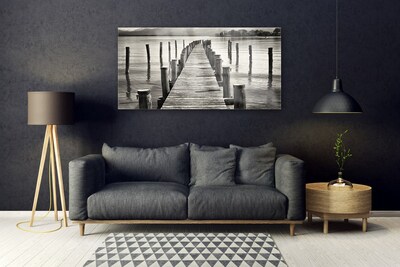 Glasbild aus Plexiglas® Meer Brücke Architektur