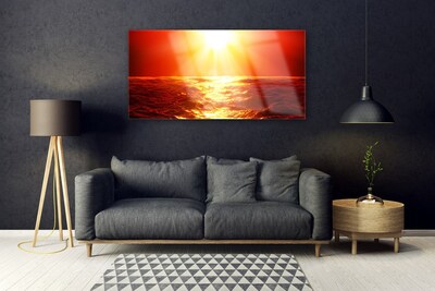 Glasbild aus Plexiglas® Sonne Meer Landschaft