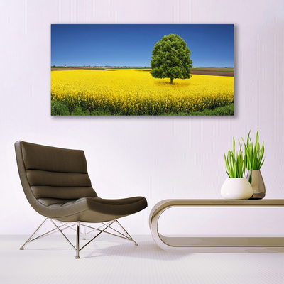 Glasbild aus Plexiglas® Wiese Baum Natur