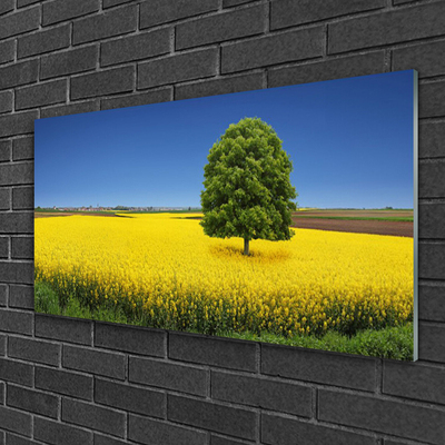 Glasbild aus Plexiglas® Wiese Baum Natur