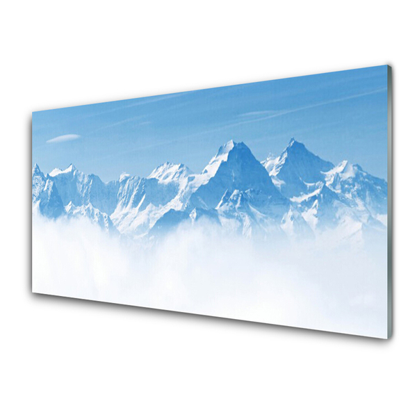 Glasbild aus Plexiglas® Gebirge Nebel Landschaft
