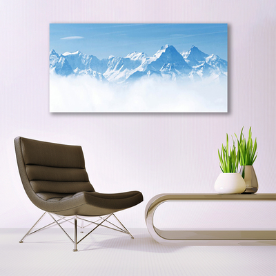 Glasbild aus Plexiglas® Gebirge Nebel Landschaft