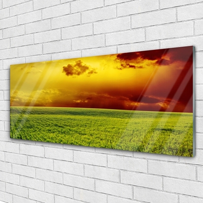 Glasbild aus Plexiglas® Acker Landschaft