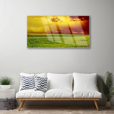 Glasbild aus Plexiglas® Acker Landschaft