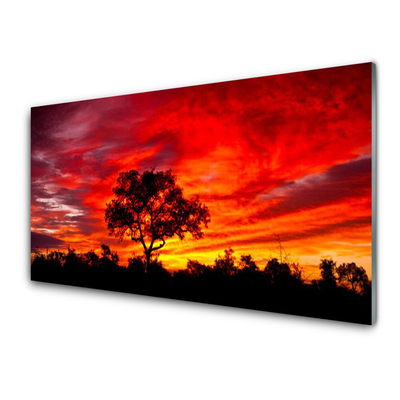 Glasbild aus Plexiglas® Baum Landschaft