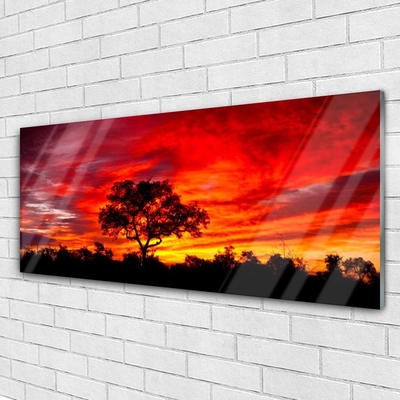 Glasbild aus Plexiglas® Baum Landschaft