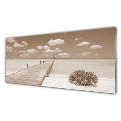 Küchenrückwand Spritzschutz Seebrücke Meer Landschaft