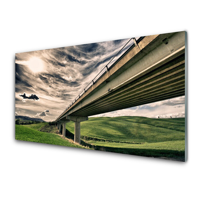 Küchenrückwand Spritzschutz Autobahn Brücke Tal Architektur