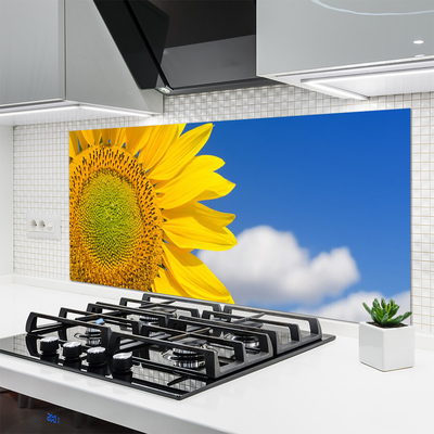 Küchenrückwand Spritzschutz Sonnenblume Wolken Pflanzen