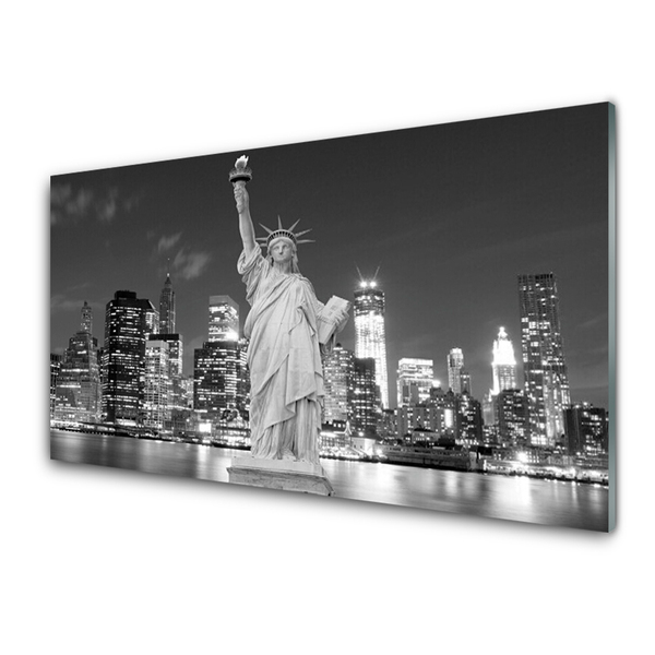 Küchenrückwand Spritzschutz Freiheitsstatue New York Gebäude