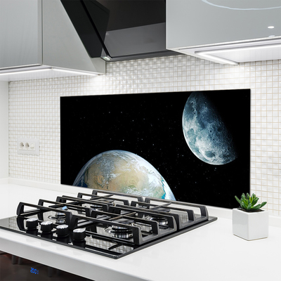 Küchenrückwand Spritzschutz Mond Erde Weltall Weltall