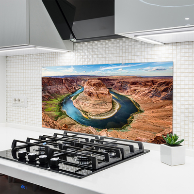 Küchenrückwand Spritzschutz Grand Canyon Fluss Landschaft