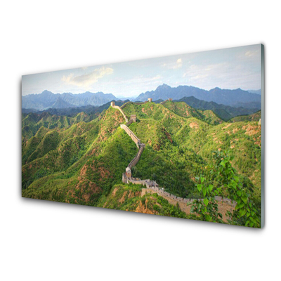 Küchenrückwand Spritzschutz Chinesische Mauer Berge Landschaft