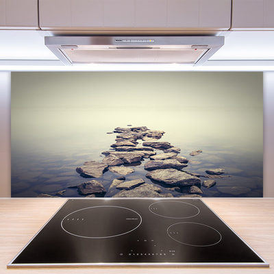 Küchenrückwand Spritzschutz Steine Wasser Landschaft