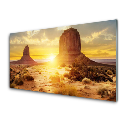 Küchenrückwand Spritzschutz Wüste Sonne Landschaft