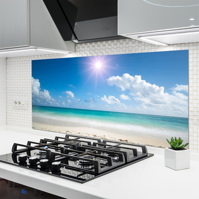 Küchenrückwand Spritzschutz Meer Strand Sonne Landschaft