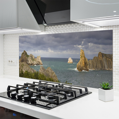 Küchenrückwand Spritzschutz Meer Felsen Landschaft