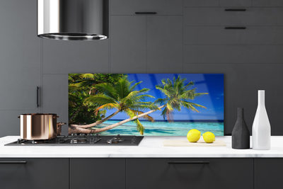 Küchenrückwand Spritzschutz Palmen Meer Landschaft
