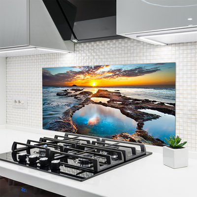 Küchenrückwand Spritzschutz Meer Sonne Landschaft