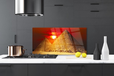 Küchenrückwand Spritzschutz Pyramiden Architektur