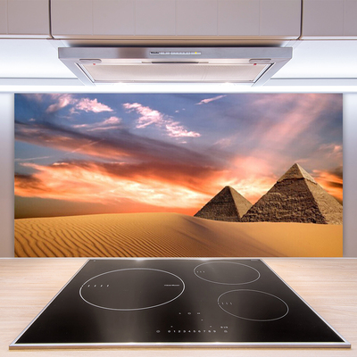 Küchenrückwand Spritzschutz Wüste Pyramiden Architektur