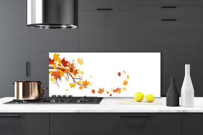 Küchenrückwand Spritzschutz Blätter Kunst