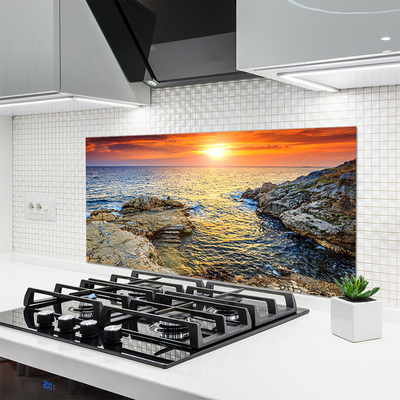 Küchenrückwand Spritzschutz Meer Sonne Landschaft