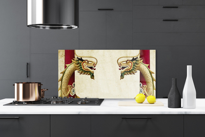 Küchenrückwand Spritzschutz Drachen Kunst