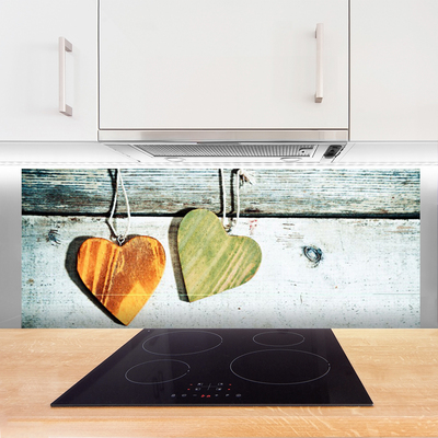 Küchenrückwand Spritzschutz Herzen Kunst