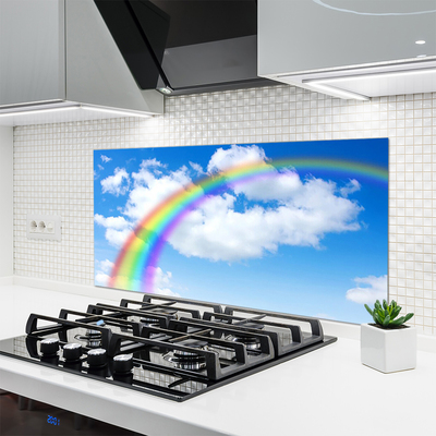 Küchenrückwand Spritzschutz Regenbogen Natur